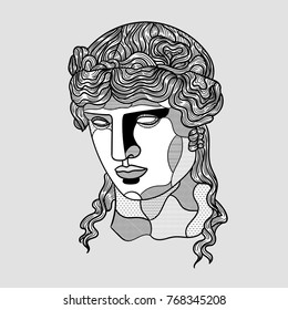  Vector illustration hand drawn  Dionysus