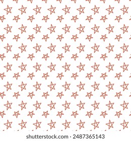 Vector illustration of hand drawn doodle seamless pattern with stars.
