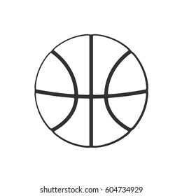 Vector illustration. Hand drawn doodle of basketball ball. Sports equipment. Cartoon sketch. Decoration for greeting cards, posters, emblems, wallpapers