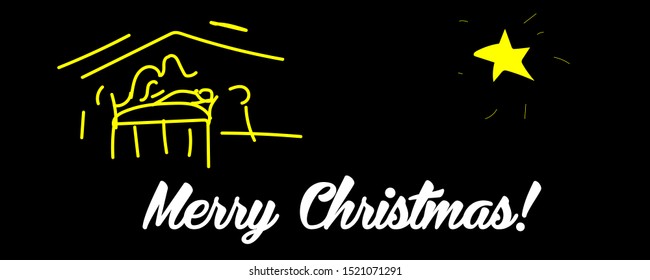 Vector illustration. Hand drawn elegant modern brush lettering of Merry Christmas ang happy new year. Vector logo, typography. Usable as banner, greeting card, gift package etc.