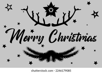 Ilustración vectorial. Dibujo mano elegante y moderno con letras de pincel de Feliz Navidad aislado en fondo blanco. ... Ilustración del vector