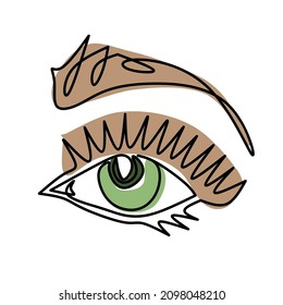 Vector illustration of hand drawn eye