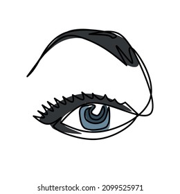Vector illustration of hand drawn eye
