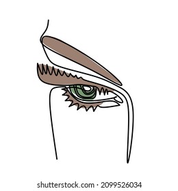 Vector illustration of hand drawn eye