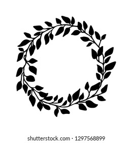 Vector illustration. Hand drawn floral wreath isolated on white background. Designe for wedding, invitation, greeting card, posters, blogs, postcard.