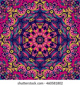 Vector illustration hand drawn floral ornament background