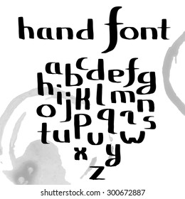 Vector Illustration of Hand Drawn font for Design, Website, Background, Banner. Alphabet Element Template for Original Lettering and Flyers. Use for your own phrase and text