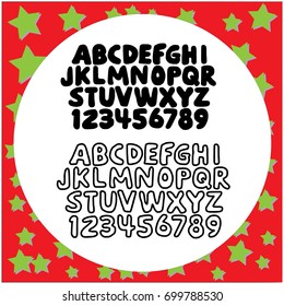 vector illustration hand drawn font made by dry brush strokes. Grunge style alphabet. Handwritten font ,isolated on white background. Used for Halloween or other holidays.