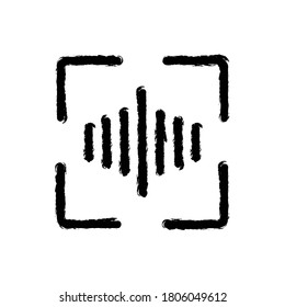 vector illustration hand drawn icon of voice id.