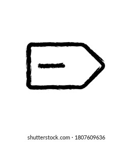 vector illustration hand drawn icon of subtract tab.