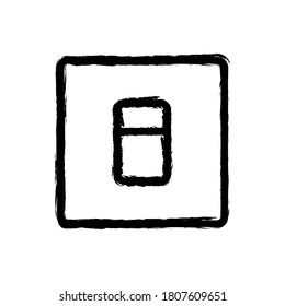 Vektorgrafik handgezeichnet Symbol des Schwicks auf 1.