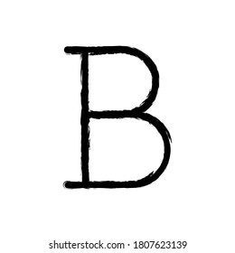 Vektorgrafik handgezeichnet Symbol des fett gedruckten Textes.