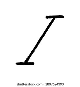 vector illustration hand drawn icon of text italic.