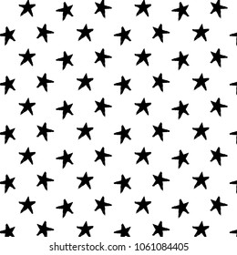 Vector illustration of hand drawn ink marks stars pattern for modern backgrounds, backdrops