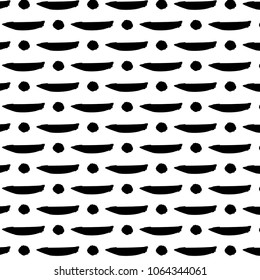 Vector illustration of hand drawn ink marks stripes and dots pattern for modern backgrounds, backdrops