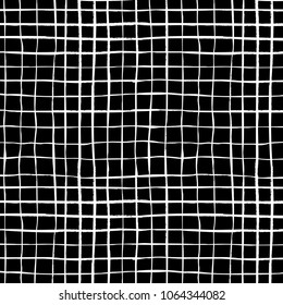 Vector illustration of hand drawn ink marks plaids pattern for modern backgrounds, backdrops