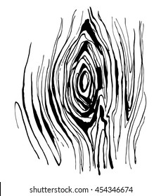Vector illustration Hand drawn ink watercolor grungy wooden texture. Black and white