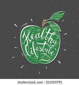  Vector illustration hand drawn letter poster