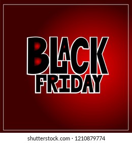 Vector illustration of hand drawn lettering of text Black Friday for registration of banner; advertising; offer; promo; discounts; showcase; sticker; flyer; card, tag, icon. Stock vector - EPS 10