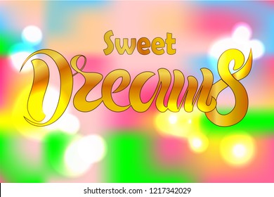 Vector illustration of hand drawn lettering of text Dreams for t-shirt print design EPS 10