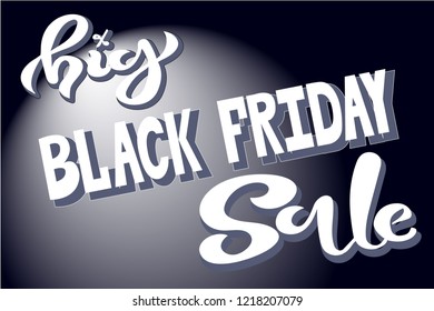 Vector illustration of hand drawn lettering of text Black Friday for registration of banner; advertising; offer; promo; discounts; showcase; sticker; flyer; card, tag, icon. Stock vector - EPS 10