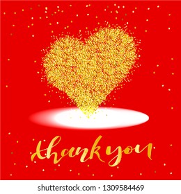 Vector illustration of hand drawn lettering of text Thank you. Thank You handwritten inscription for letter, message, email, card, design clothes, phone cover, bags, printed products, underwear EPS 10