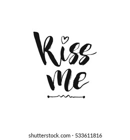 Vector illustration. Hand drawn lettering. Perfect for valentine day, wedding  card, stamp.