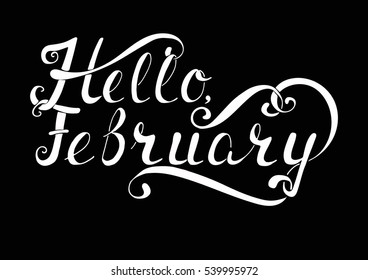 Vector illustration. Hand drawn lettering on black background.