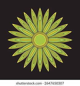 vector illustration of hand drawn mandala. Blossom Mandala Shape. Circular pattern in form of mandala, tattoo, decoration. Decorative ornament in ethnic oriental style.