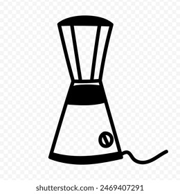 Vector illustration of hand drawn mixer grinder doodle on transparent background