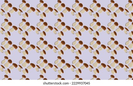 vector illustration of hand drawn mushroom pattern