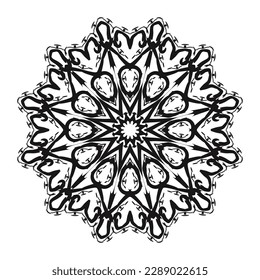 Vector illustration hand drawn ornamental mandala