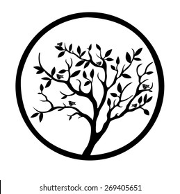 Vector illustration of hand drawn paper cut silhouette.