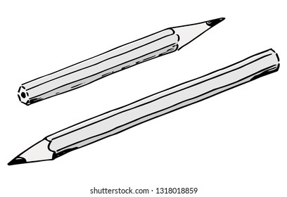 vector illustration of hand drawn pencils