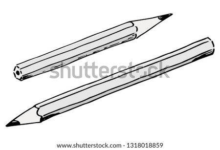 vector illustration of hand drawn pencils