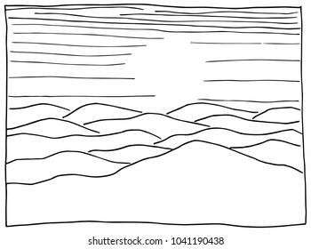 vector illustration of a hand drawn scenery