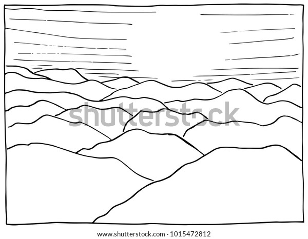 Vector Illustration Hand Drawn Scenery Stock Vector (Royalty Free ...