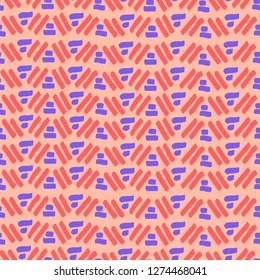 Vector illustration of hand drawn seamless pattern. For textile, wallpaper, card or wrapping paper