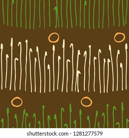 Vector illustration of hand drawn seamless pattern. For textile, wallpaper, card or wrapping paper.
