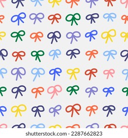 Vector illustration of hand drawn seamless pattern. Abstract shapes and doodles. Modern graphic design.