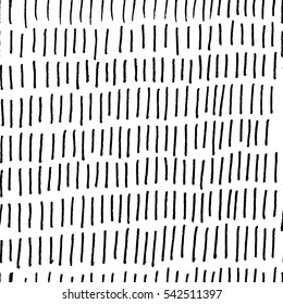 Vector Illustration Of Hand Drawn Seamless Pattern. Black Line Isolated On White Background.