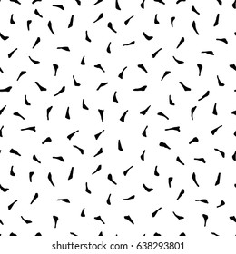 Vector illustration of hand drawn seamless pattern. Black abstract design element isolated on white background. Grunge style texture.