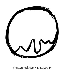 Vector Illustration of Hand Drawn Sketch of Donut Food Icon on Isolated Background