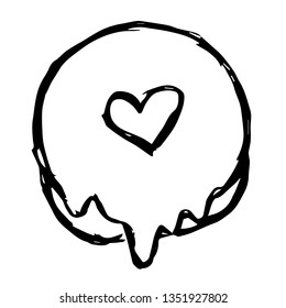 Vector Illustration of Hand Drawn Sketch of Donut Food Icon on Isolated Background