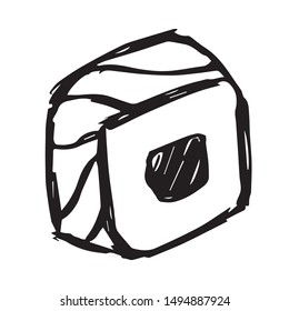 Vector Illustration of Hand Drawn Sketch of Sushi Japanese Food Icon on Isolated Background