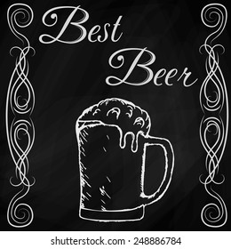 Vector illustration of hand drawn sketch of beer