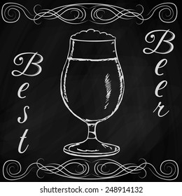 Vector illustration of hand drawn sketch of beer