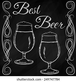 Vector illustration of hand drawn sketch of beer