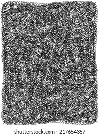 Vector illustration of hand drawn snake black & white pattern. Grunge pattern / Background. 
