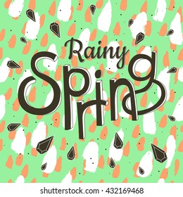 Vector illustration of hand drawn sprint lettering.